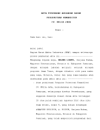 Doc Minuta Akta Perubahan Cv Helena Lianto Academia Edu