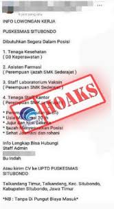 Loker ini gratis, tanpa ada pemungutan biaya apapun. Infopublik Cek Fakta Lowongan Kerja Di Puskesmas Situbondo