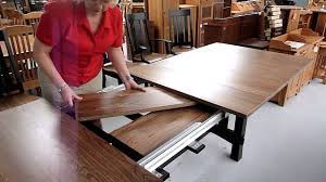 Most of the slides on our extendable. How Amish Dining Table Leaf Storage Works Youtube