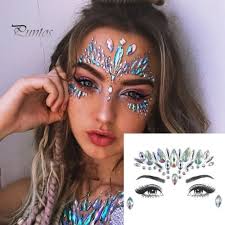 Acrylic Diamond Eyebrow Face Sticker Rhinestone