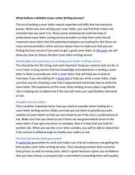 Are you writing a letter of recommendation for someone? What Defines A Reliable Cover Letter Writing Service By Howtwawl Issuu
