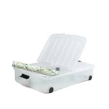 bol com iris clearbox onder het bed opbergbox met half te openen deksel 50l kunststof