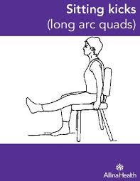 Sit In A Sturdy Chair Straighten Your Knee As Much As Possible Hold For 5 Seconds Slowly Lower Y Knee Exercises Home Exercise Program Total Knee Replacement