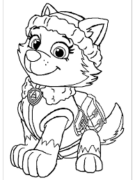Happy everest from paw patrol. Colouring Page Paw Patrol Everest Coloringpage Ca
