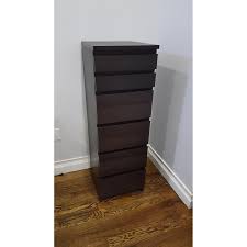 Stain the fronts of two dressers and paint the frames white. Ikea Dresser Black Tall