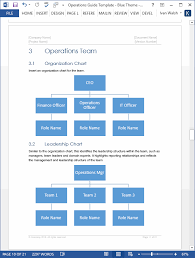 Operations Plan Template Ms Office