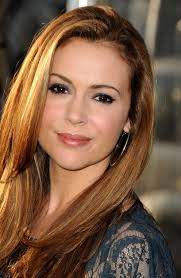 Alyssa milano shoulder blade rosary beads tattoo design. Caramel Cream Honey Highlights Hair Style For Women Alyssa Milano Hairstyles Hairstyles Weekly