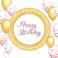 Jetzt preise vergleichen & sparen! Happy Birthday Vector Design With Golden Frame And Balloons Royalty Free Cliparts Vectors And Stock Illustration Image 133531977