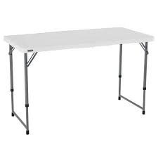 Lifetime 4 Fold In Half Adjustable Table White Granite Primitivediningrooms With Images Adjustable Table White Granite Lifetime Tables