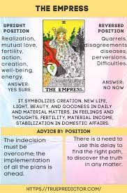 I don't think any card always means anything, including yes or no. The Empress Tarot Card Meaning In Love And Career Readings True Prediction Get An Online Psychic R Empress Tarot Card Empress Tarot Tarot Cards For Beginners