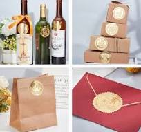 Amazon.com: CRASPIRE 2 Inch Gold Embossed Envelope Seals ...