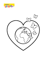 Kochajmy nasza Ziemię – kolorowanka na Dzień Ziemi