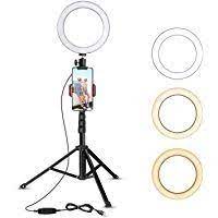 8 Selfie Ring Light With Tripod Stand Cell Phone Holder For Live Stream Makeup Ubeesize Mini Led Selfie Ring Light Phone Tripod Selfie Light