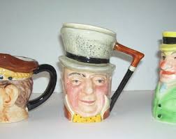 3 Vintage Toby Mugs, 1 -made in Japan,1- Made in England, 1- Made in  Czechoslovakia