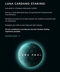 Staking cardano is a great way to earn passive ada income. Luna ãƒ ãƒ¼ãƒ³ Cardano Stake Pool Luna Staking Twitter