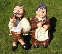 Mandel, pistazie, vanille, apfel aber ohne sahne. Oma Opa Rentner Auf Bank Gartenfigur Garten Deko Dekoration Kaufen Bei Helga Freier