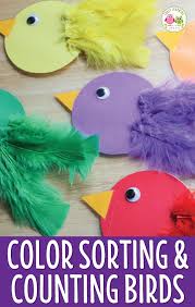Bird Activities For Preschoolers How To Make A Counting Color Activity For Your Bird Theme Bird Crafts Preschool Feather Crafts Preschool Crafts
