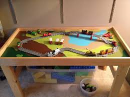 Diy Train Table Would Love To Paint Grass Farm Some Brown Dirt And Water To Use With Trains Farm Animals And Cars Train Table Diy Kids Games Diy For Kids