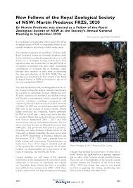 New Fellows of the Royal Zoological Society of NSW: Martin Predavec FRZS,  2020