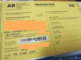 Surat berdaftar di hantar dari pejabat kerajaan miri bertarikh 17/10/2019 diterima lewat iaitu 29/10 /2019 di pejabat pos daerah kanowit. Tutorial Ar Post Farhana Jafri