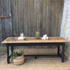 table de ferme ancienne pietement peint en noir plateau bois brut 2m table de ferme en bois table anci table de ferme table de ferme ancienne table renove