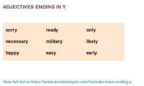 This list of the adjectives starting with x also have definitions, simply click on any adjective to view the definition. Adjectives Ending In Y 1 000 Results