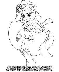 Search through 52646 colorings, dot to dots, tutorials and silhouettes. Printable Equestria Girls Applejack Coloring Page
