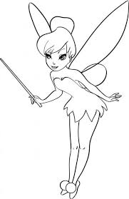 Free printable coloring pages tinkerbell coloring sheets. Simple Tinkerbell Coloring Pages Coloring And Drawing