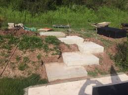 Selbst Entworfenen Eingeschalt Und Betoniert Treppe Treppe Trockenmauer Betonieren