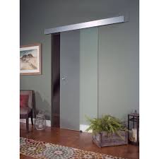 Therefore, they make great doors for small bathrooms, as room dividers or for home offices. Awc Opaque Glass Barn Door Covers Opening Size 30 Wide X 80 High Opaque Frosted Glass With Silver Aluminum Track Walmart Com Walmart Com