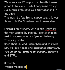 I interviewed the domestic terrorist jacob chansley aka jake angeli. Jgcfxqyyk8whrm