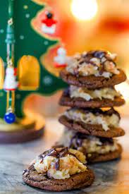 Apple caramel cake mix cookies the kitchen magpie. German Chocolate Cookies Recipe Sweet Cs Designs