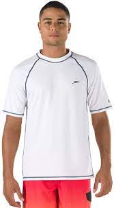 Amazon Com Speedo Men S Uv Swim Shirt Short Sleeve Loose Fit Easy Tee Rash Guard Shirts Clothing Swim Shirts Personalized T Shirts Shirts