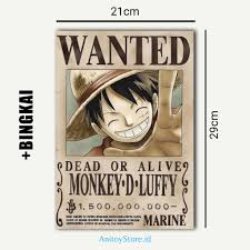 Beli poster buronan one piece. Poster Buronan One Piece Luffy Plus Bingkai