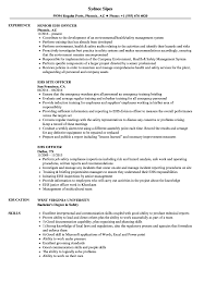 Ehs Officer Resume Samples Velvet Jobs