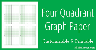 There are quadrants,axis ,and origin. Four Quadrant Graph Paper Stem Sheets