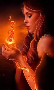 Beautiful Woman Pretty Girl Magic Spell Witch Fantasy Fire Animation Art Fantasy The Meta Picture