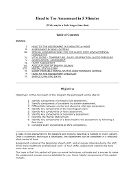 head to toe assessment in 5 minutes or more