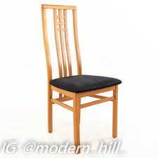 ims srl italian mid century style teak highback dining chair high back dining chairs dining chairs dining room furniture modern