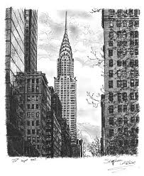 Chrysler Building Drawings And Paintings By Stephen Wiltshire Mbe New York Drawing Chrysler Building Building Drawing