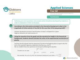 Free Fall Observing And Analyzing The Free Fall Motion Of A