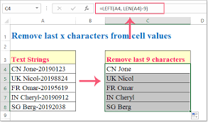 Select the cells you will remove texts before or after a specific character, press ctrl + h keys to open the find and replacedialog. How To Remove First Last X Characters Or Certain Position Characters From Text In Excel