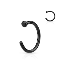 Dieser ring ist sehr schmal und passt somit für jedes nasenpiercingloch. Dunner Nasenpiercing Ring Schwarz Piercing Trend Com