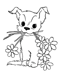 Free shipping on orders over $25.00. Dogs To Color For Kids Dog With Flowers Dogs Kids Coloring Pages
