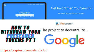 The researchers behind the project have written over 90 papers on blockchain technology across a range of topics. How To Withdraw Your Tokens From Presearch Withdrawn Token Told You So