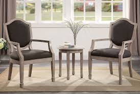 Shop target for accent furniture you will love at great low prices. Emma Gray Wood Fabric Accent Chair Table Set By Furniture Of America