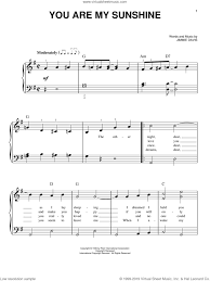 I've been dreaming, friendly faces / i've got so much time to kill / just imagine people laughing / i know some day we will / and even if it's far away / get me. Blake You Are My Sunshine Sheet Music For Piano Solo Pdf