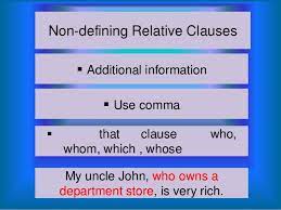 My grandmother, who is 86 years old, is coming on holiday with us this year. Non Defining Relative Clauses