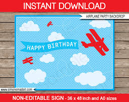 3.5 out of 5 stars, based on 2 reviews 2 ratings current price $21.49 $ 21. Printable Airplane Birthday Party Backdrop Party Decorations