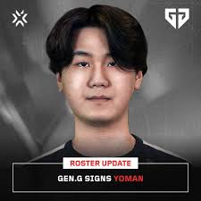 Gen.G signs yoman for the 2025 #VCT season!